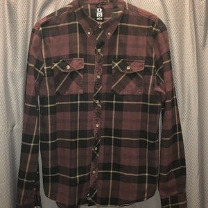 Men's Casual Plaid Button-Down Shirt